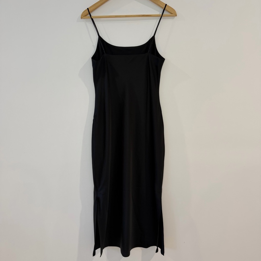 Express NWT Black Satin Adjustable Strap Midi Slip Dress Size S - Picture 3 of 8
